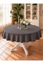 Pearl Velvet Textured Smoked Round Tablecloth