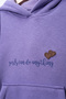Hooded Wide Cuff Slogan Printed Leather Emblem Sweatshirt/Sweatpants 3 Thread Fleece-Lined Ribbed Set - 5