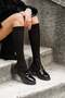 Women's Loafer High Sole Buckle Casual Shoes Kinles Black - 6