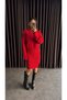 Women's Khaki High-Rise Knitted Motif Crop Sweater and Knitwear Dress Set - 3