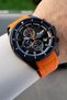 2 Year Warranty Case Black Strap Orange Color Indicators Active Men's Wristwatch - 3