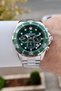 Dial Green Band Metallic Color Indicators Active 2 Year Warranty Men's Wristwatch