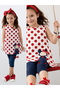 Polka Dot Lily Girl's Summer T-Shirt Tunic Leggings Set