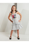 Gray Dreaming Girl's Sling Summer Dress