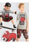Triceratops Boy T-shirt Capri Shorts Set