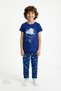 Boy's Navy Blue Cosmic Nap Short Sleeve 2-Piece Pajama Set