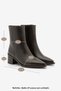 Women's Pointed Toe Stitching Detailed Thick Heeled Boots Vorsis Brown - 8