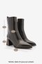 Women's Pointed Toe Thick Heel Boots Esvon Brown - 8