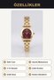 Women's Special Design Oval Case Steel Strap Stylish Wristwatch - 8