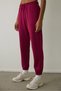 Purple High Waist Tie Detailed Hooded Sweatpants