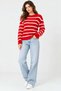 New Product Women's Striped Soft Textured Crew Neck Long Sleeve Knitwear Sweater - 4