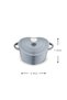 Kalp Aluminum Cast Aluminum Pot 20 cm Gray - 4