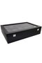 Black Leather 15-Piece Glass Watch Box St15-68 - 4