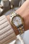 Women's Special Design Oval Case Steel Strap Stylish Wristwatch - 3