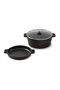 Duo Cast Iron Pot/Double Handle Pan Brown 28 cm - 5