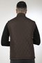 Men's Brown Pocketed Fleece-Lined Relaxed Fit Quilted Puffer Vest - 3