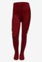 Girl's Pretty Teddy Bear Burgundy Pantyhose - 2