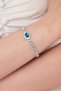Women's Turquoise Stella Model Zircon Stone Silver Evening Dress Daily Party Prom Date Combination Bracelet - 7