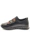 Alfalotti 84165 genuine leather orthopedic women's casual shoes black - 4