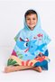 Unisex Children's Blue Bathrobe Towel Poncho - 7