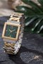 Stone Detailed Square Case Chain Steel Cord Women's Wristwatch - Luxury Design - 4