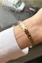 Women's oval case gold color steel strap wristwatch gift - 2
