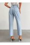 Women's Light Blue Studded Pocket Denim Clothing - 2