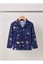 Boys' 95% Cotton Space Pattern Long Sleeve Eye Patch Pajama Set - 5