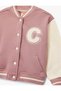Pink Baby Girl Bomber College Jacket 6WMG60004AK - 3