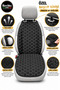 Premium Car Seat Cushion Set - Full Set - Easy Assembly - Non-Slip Base - Black-White - 3