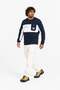 Large Size Crew Neck Pocketed Sweat Double Face Pike 25702 Navy Blue - 3