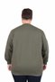 Large Size Crew Neck Classic Sweat 23216 KHAKI - 3