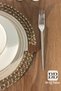 Set of 6 Handmade Jute Placemats, Bohemian Wicker American Serving Set, Decorative Table Setting, 33 Cm. - 6