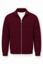 Woody Relaxed Fit Selanik Knitted Zippered Men's Cardigan - Burgundy
