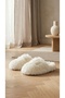 Women's White Closed-Front Extra Long Soft Furry House Slippers 2cm Bynd04 - 6