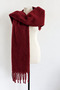 Puffy Burgundy Soft Textured Women's Scarf Shawl Shoulder Wrap 50X190 cm - 3