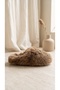 Women's Brown Closed-Front Extra Long Soft Furry House Slippers 2cm Bynd04 - 6