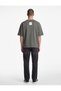 Label Detailed Three Yarns Comfortable Fit Crew Neck Short Sleeve Sweatshirt - 3