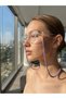 Silvery Eyed Lila with Crystal Stones