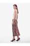 Slim Fish Form Bambi Patterned Satin Midi Skirt - 2