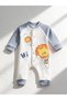 Baby Boy Jumpsuit with Lion Print - 2