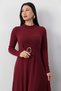 Mock Neck Long Sleeve Buckle Acrylic Dress 2025-4407 - 2