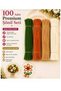 Chenille Flower Making Set 100 Pieces (Army Green, Light Brown, Beige, Cream) - 2