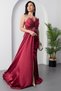 Satin Strapless Evening Dress - 13455 - 3