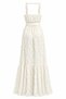 Belted Design Collar Patterned Maxi Dress - 2