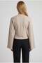 Women's mink crew neck waist-fitted women's spanish long sleeve blouse - 3
