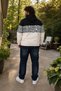 Large Size Hooded 3Ip Sweat Transforming 25713 Black - 2