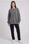 Women's Smoked Dreamer Printed 0 Crew Neck Oversize Loose Loose Cut Fleece Sweatshirt