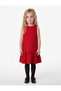 Crew Neck Textured Gathered Sleeveless Tweed Dress