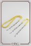 Beirut Powder Amber Prayer Beads and Zaza Set – Yellow Capsule Cut 33 Pieces - Sword Tip Hanging Accessory - 4